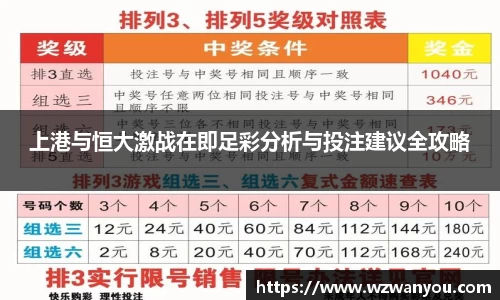 上港与恒大激战在即足彩分析与投注建议全攻略